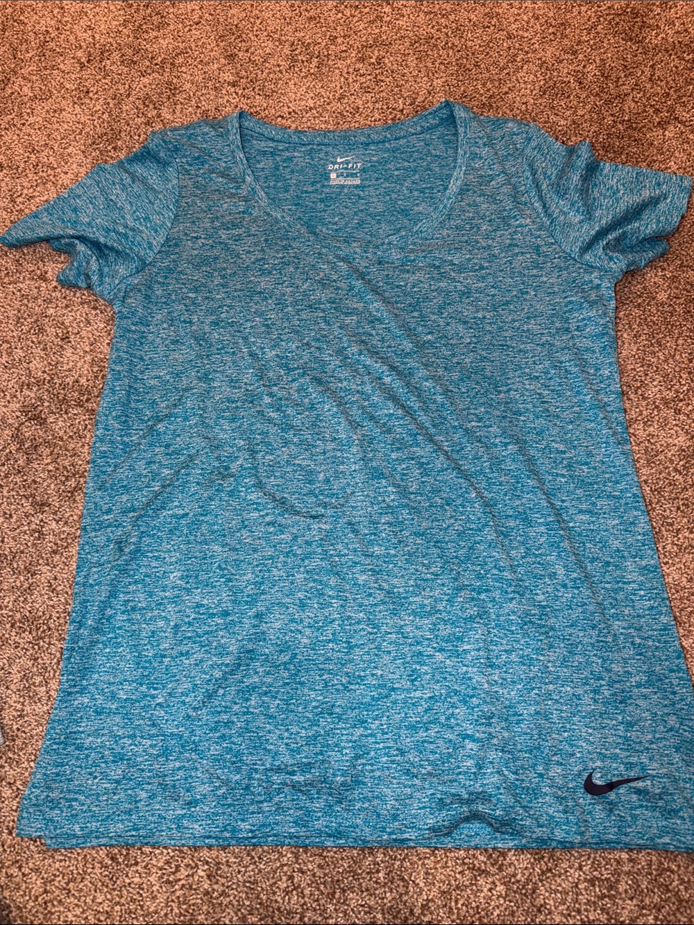 Nike Women's Teal Heather Short Sleeve Performance Tee